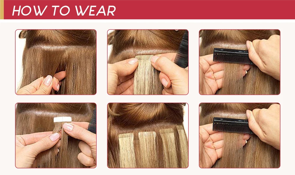 Virgin Remy Tape-In Hair Extensions – Invisible Injection Tape, Double Drawn, Natural Straight (20pcs)