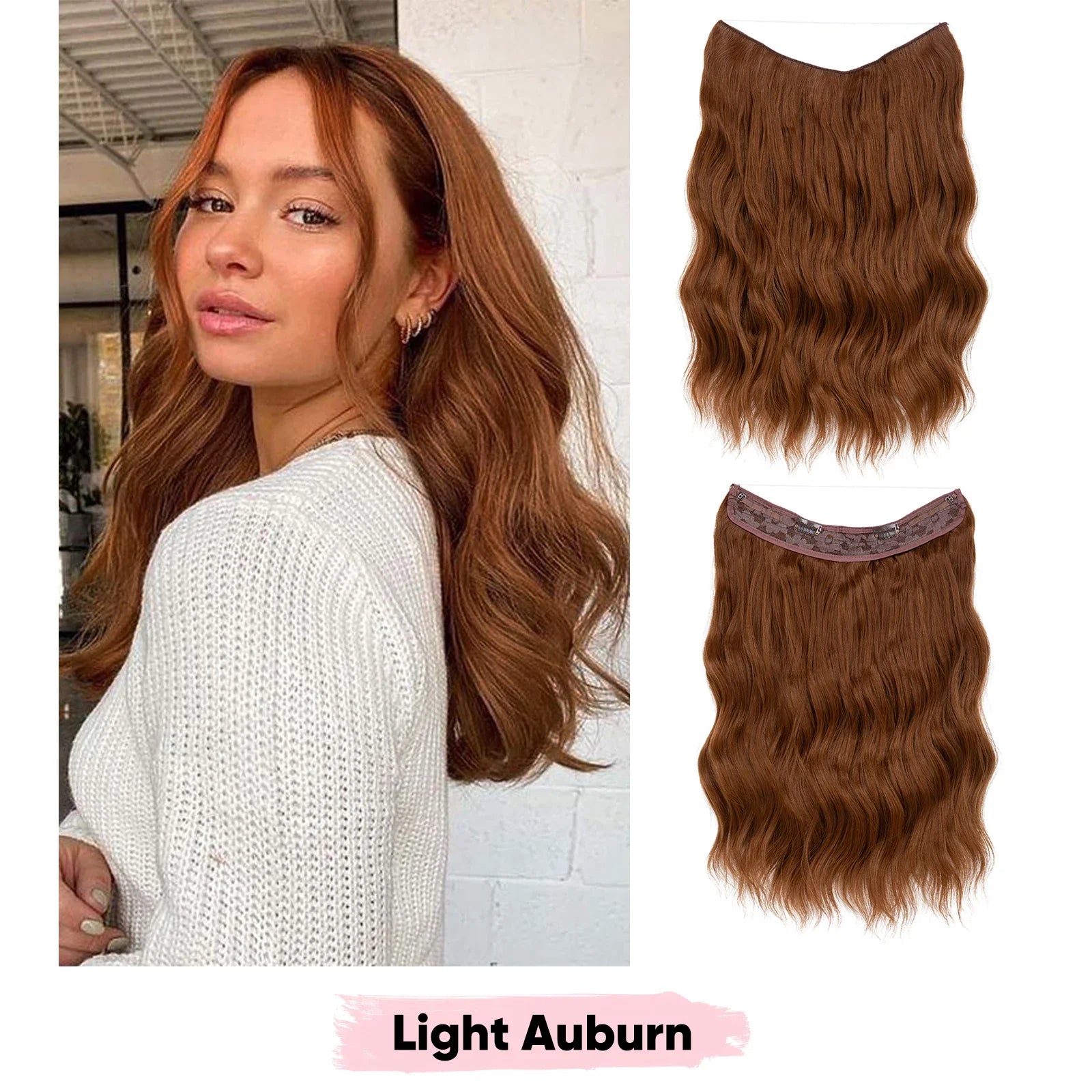 Silkara™ Secret Halo Extensions 16, 20, 24 inches (Wavy-2 Clips)