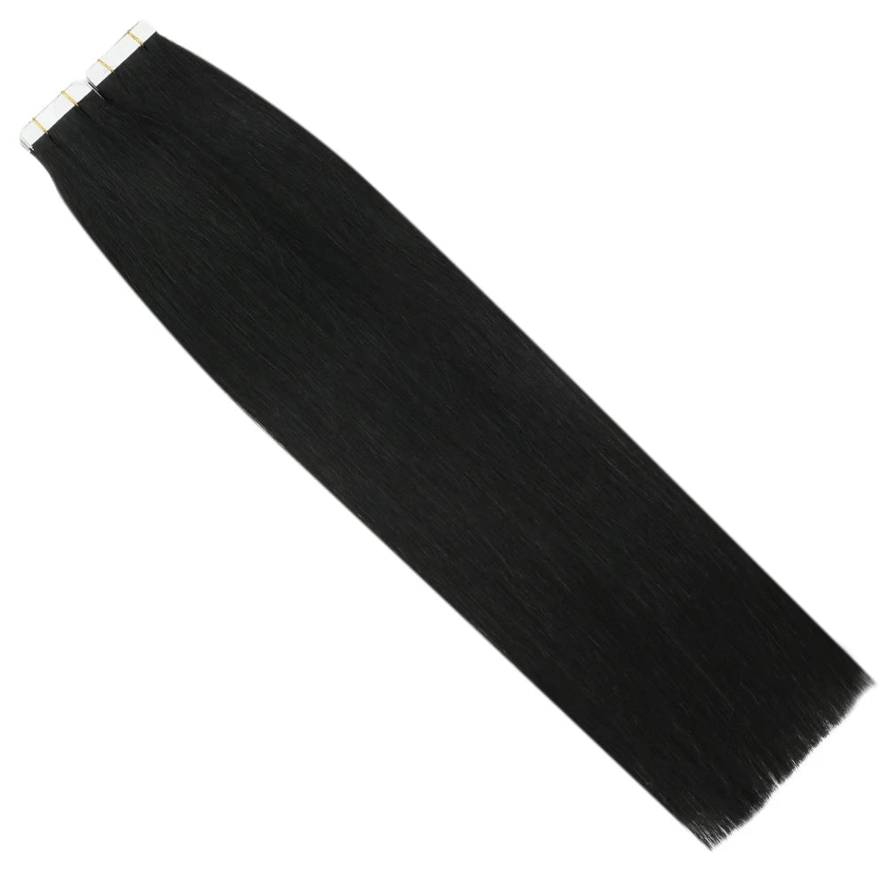 Virgin Remy Tape-In Hair Extensions – Invisible Injection Tape, Double Drawn, Natural Straight (20pcs)