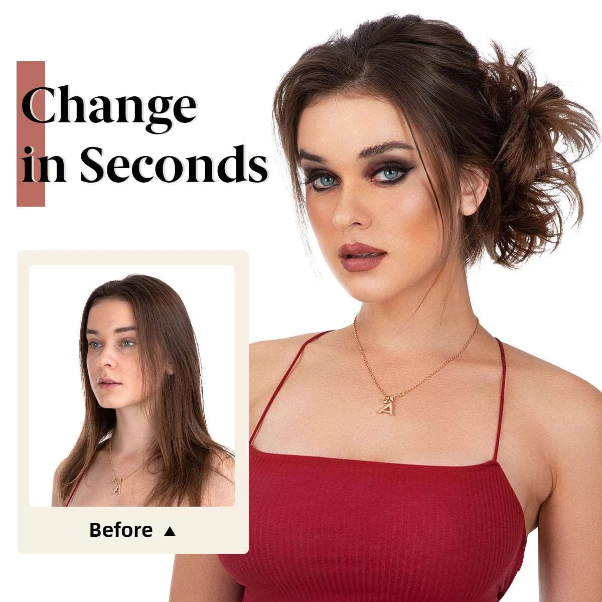Silkara™  Messy Curly Chignon Hair Bun Extensions