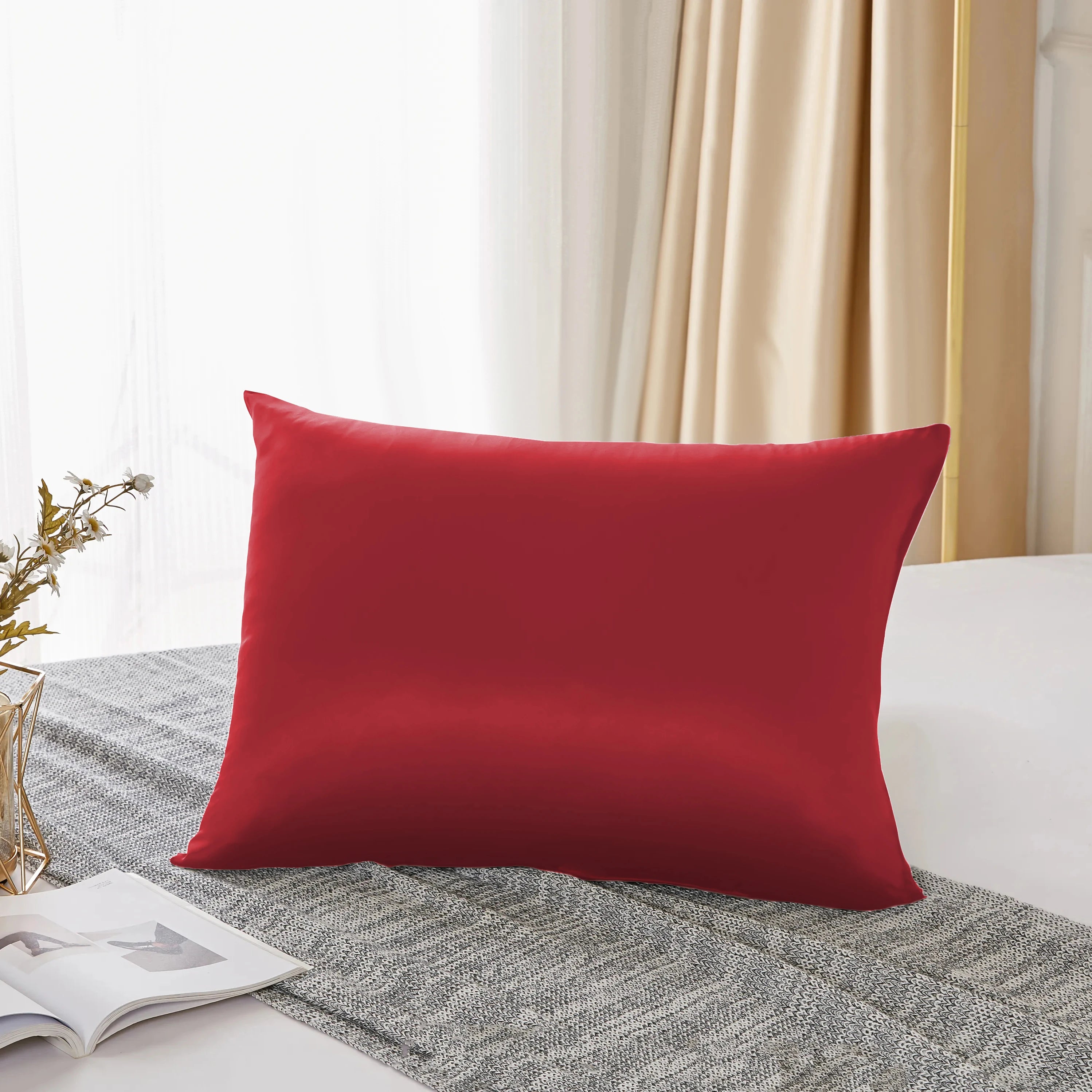 25 Momme Mulberry Silk Pillowcase – 100% Pure Silk Pillow Cover for Hair & Skin – Double-Sided 6A Grade Silk Pillowcase