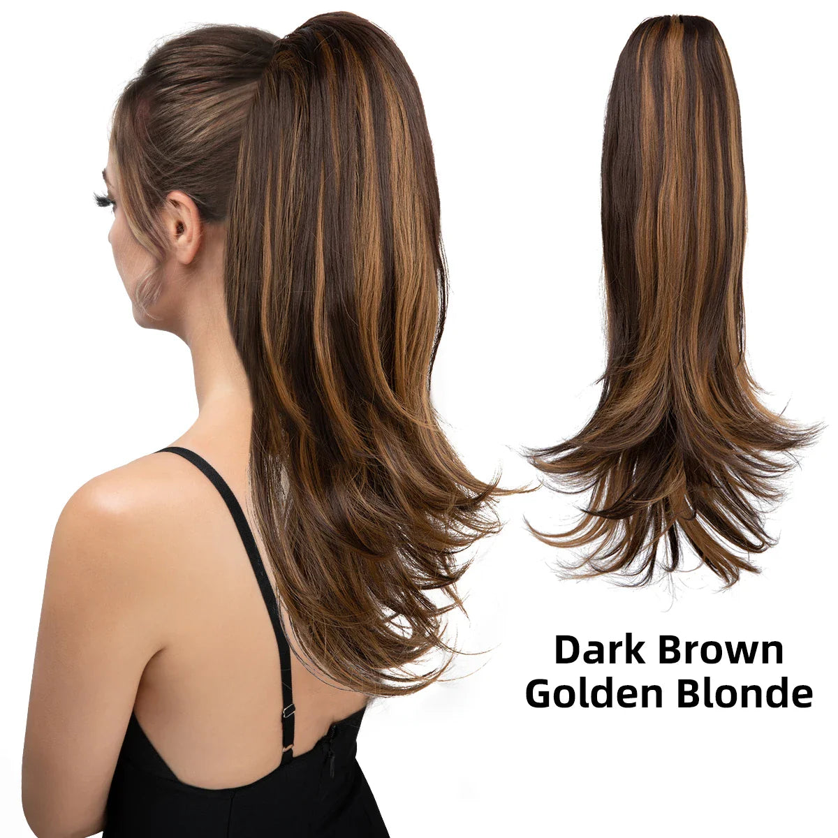 Premium Claw Clip-In Ponytail Hair Extension – Silky Straight | Heat-Resistant Synthetic Hairpiece (120g)