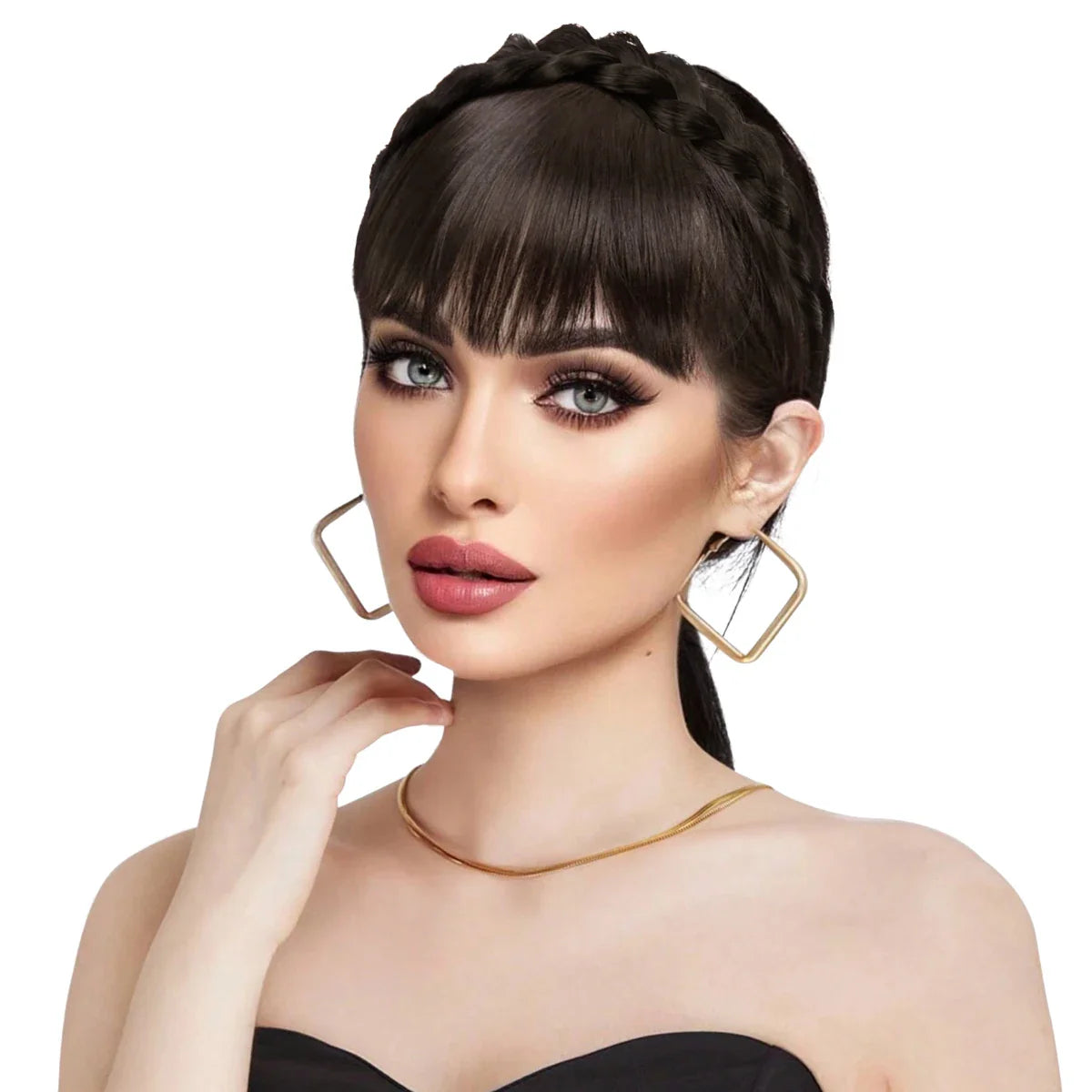 Silkara™ Hair Headband Bangs Extension Blunt Fringe