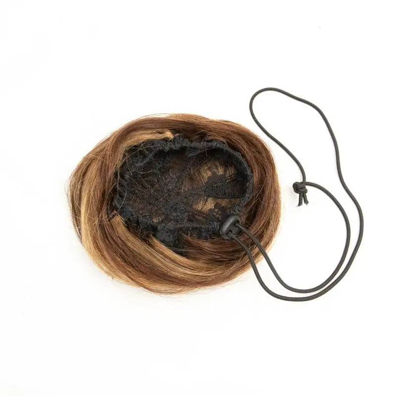 6” Human Hair Drawstring Bun Extension – Natural Volume Chignon Hairpiece