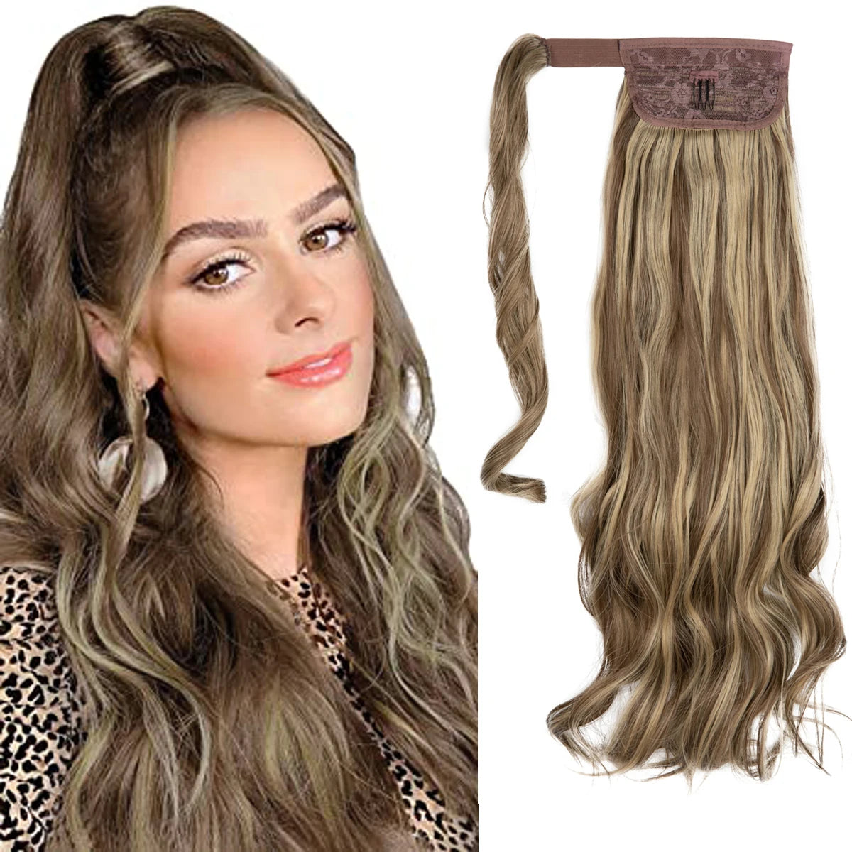 Long Wavy Ponytail – Clip-In Wrap Around Hair Extension (100g)