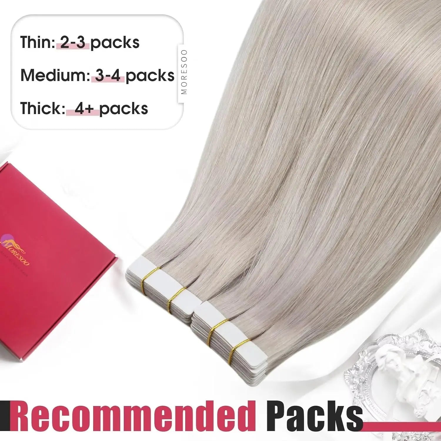 Premium Remy Human Hair Tape-In Extensions – 20 Pieces