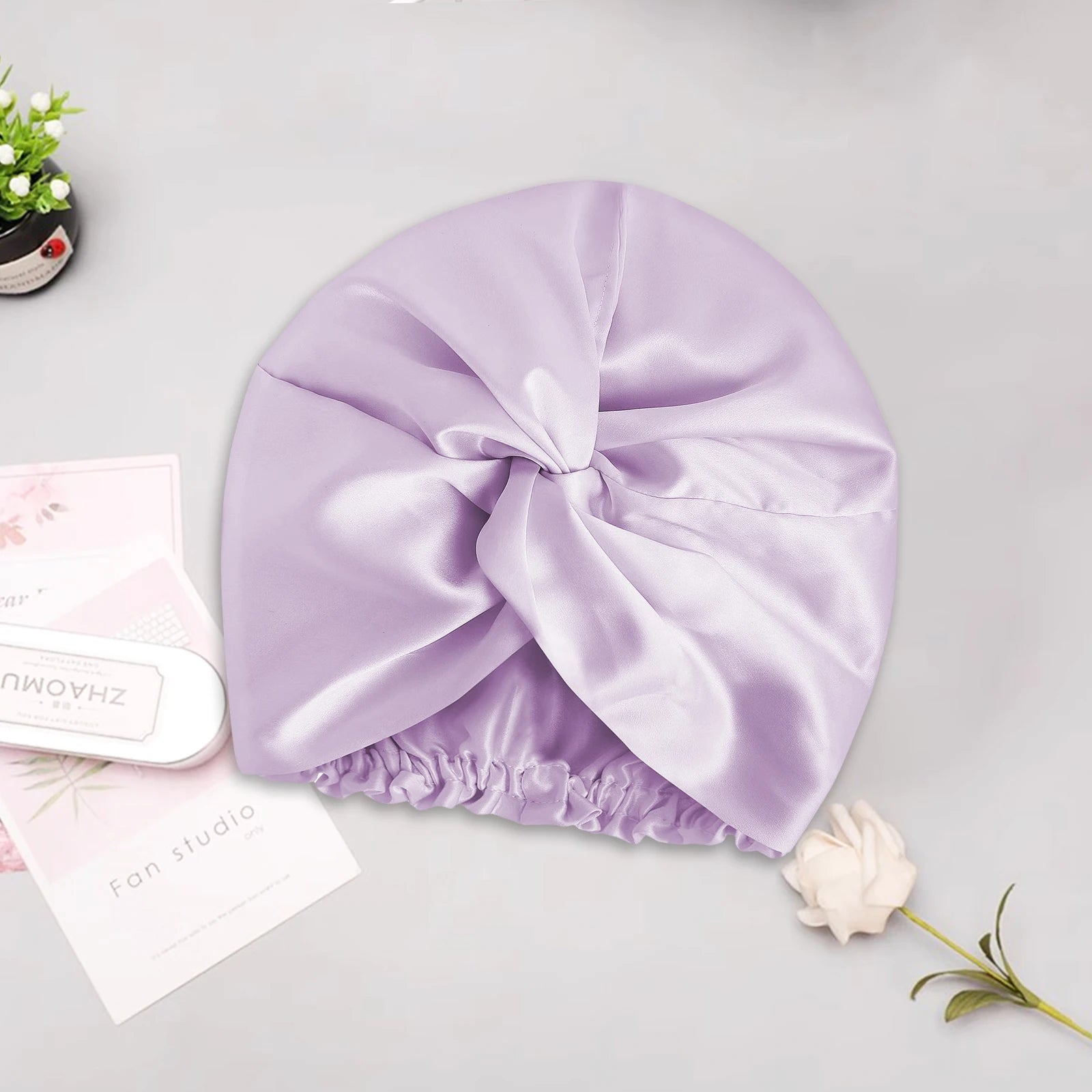 100% Mulberry Silk Bonnet – 22 Momme Double-Sided Silk Sleeping Cap for Hair Extensions & Curly Hair