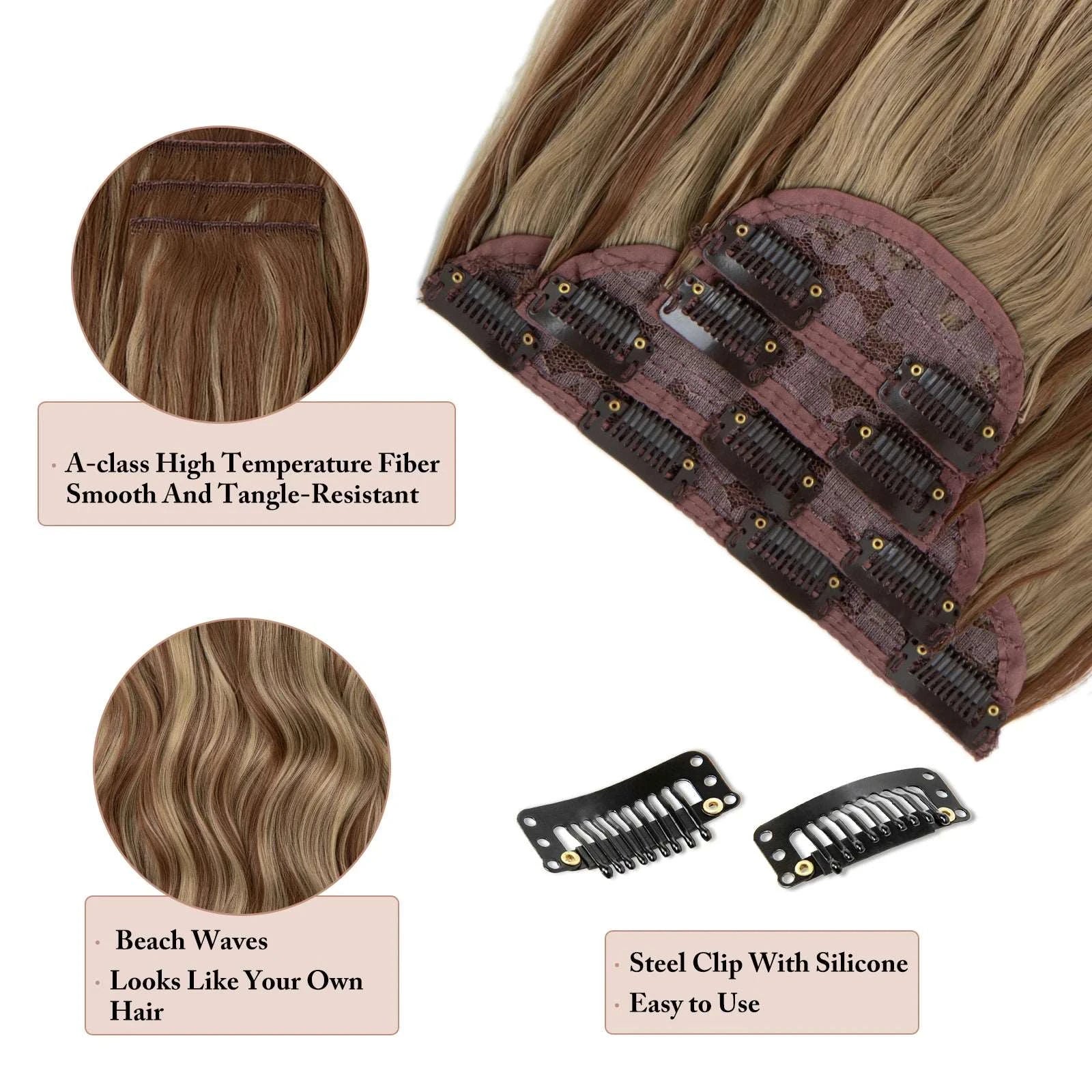 Silkara™ 4pcs Clip In Extensions 22" Full Hair Set