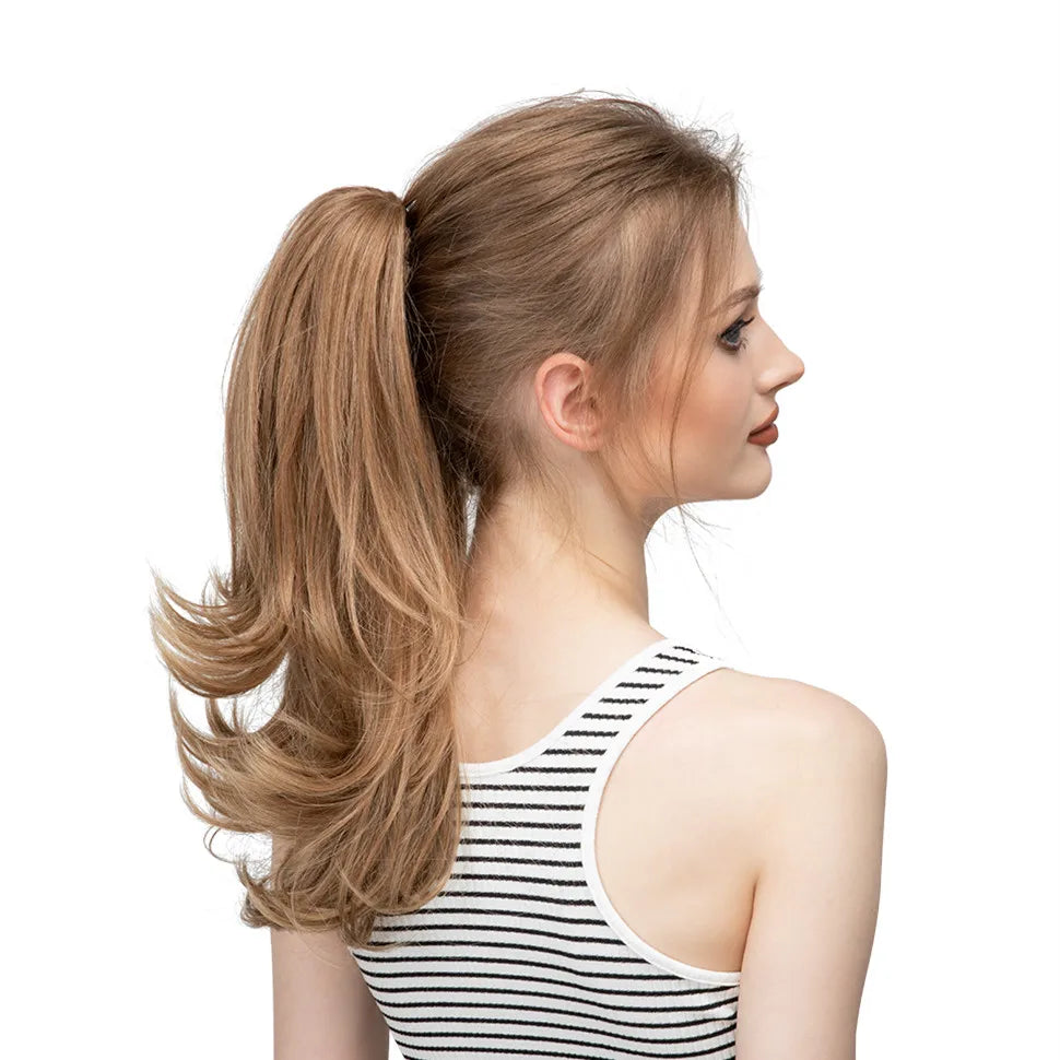 Silkara™  Wavy Claw Clip In Ponytail Hair Extensions 14"