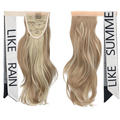 Silkara™ Premium Wavy Clip-In Ponytail Hair Extension – Wrap Around Synthetic Hairpiece (100g)