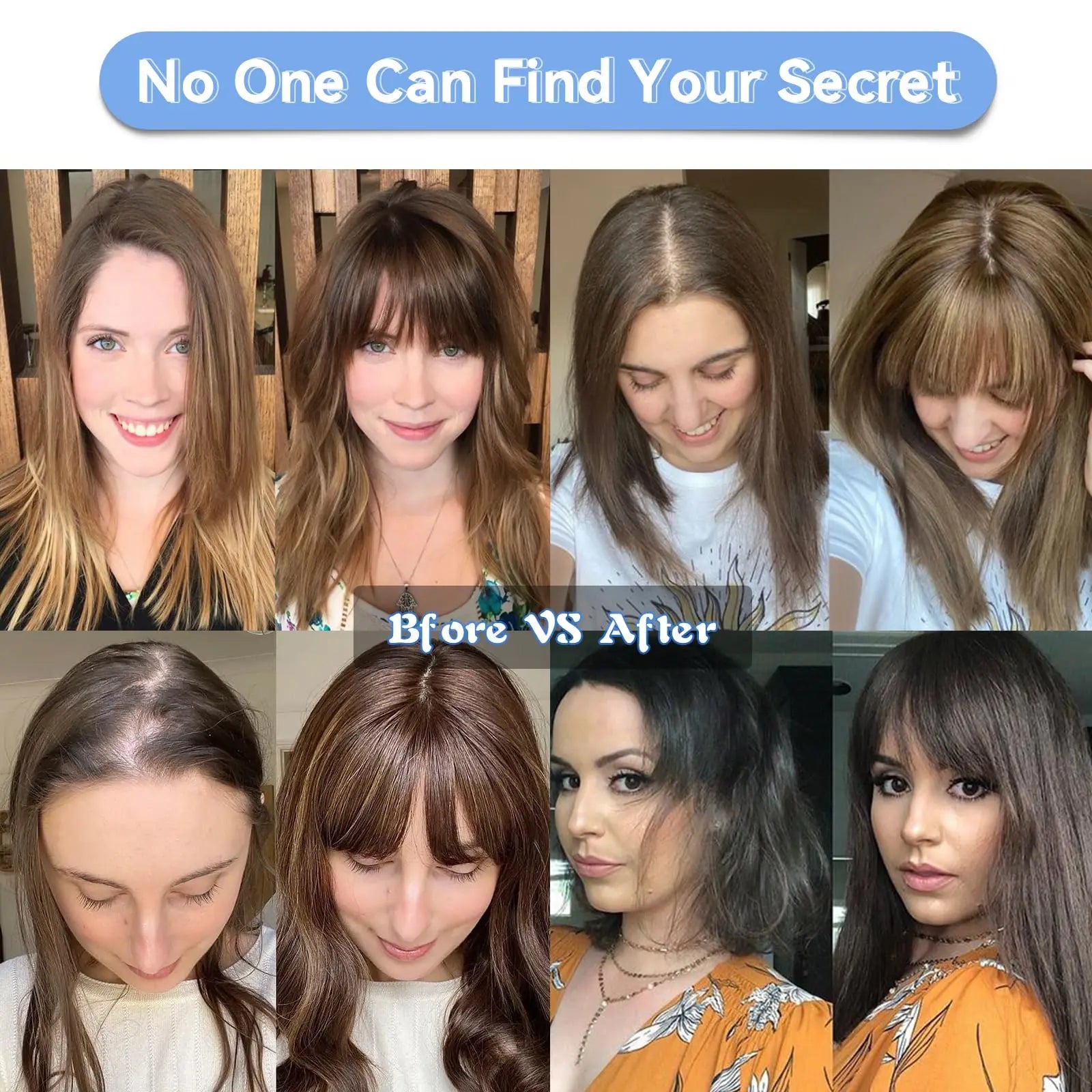 12” Human Hair Topper – Straight Lace Base Clip-In Hairpiece