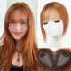 8” Remy Human Hair Topper with Air Bangs – Hand-Tied Lace Base 3-Clip