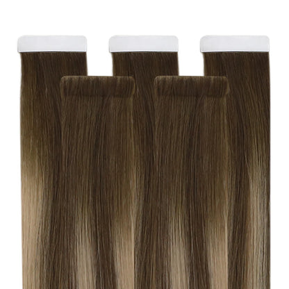 Virgin Remy Tape-In Hair Extensions – Invisible Injection Tape, Double Drawn, Natural Straight (20pcs)