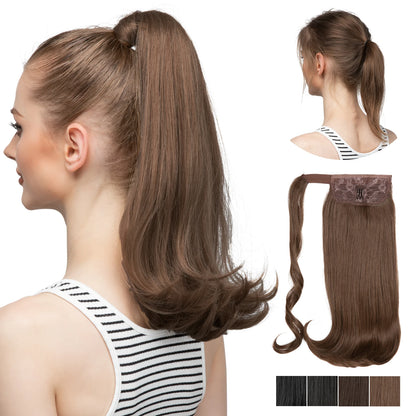 Long Curly Ponytail – Clip-In Wrap Around Hair Extension (140g)