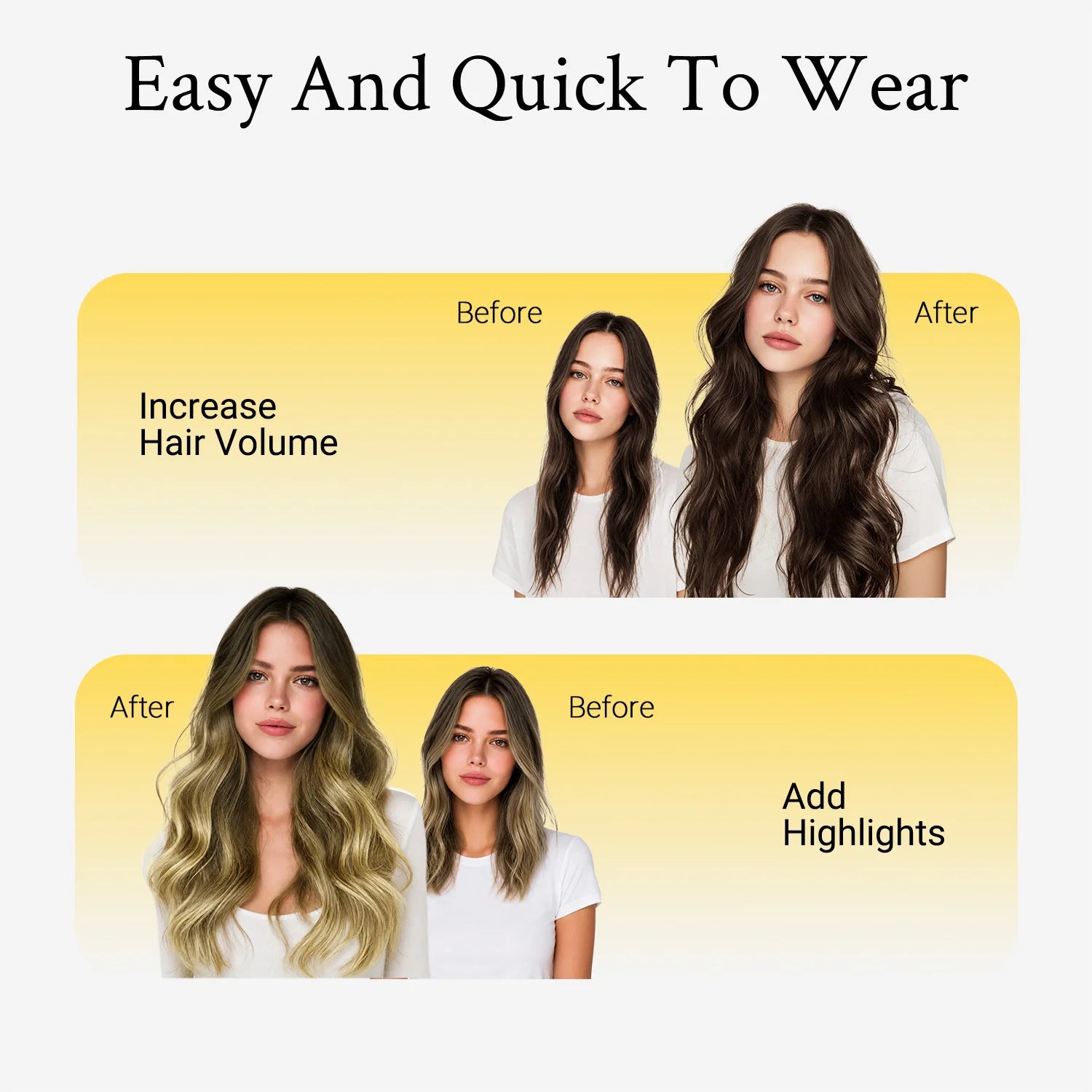 Human Hair Wire Extensions – Invisible Halo Clip-In Straight Remy Hair