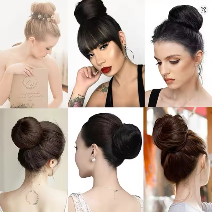 6” Human Hair Drawstring Bun Extension – Natural Volume Chignon Hairpiece