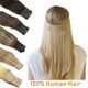 Human Hair Wire Extensions – Invisible Halo Clip-In Straight Remy Hair