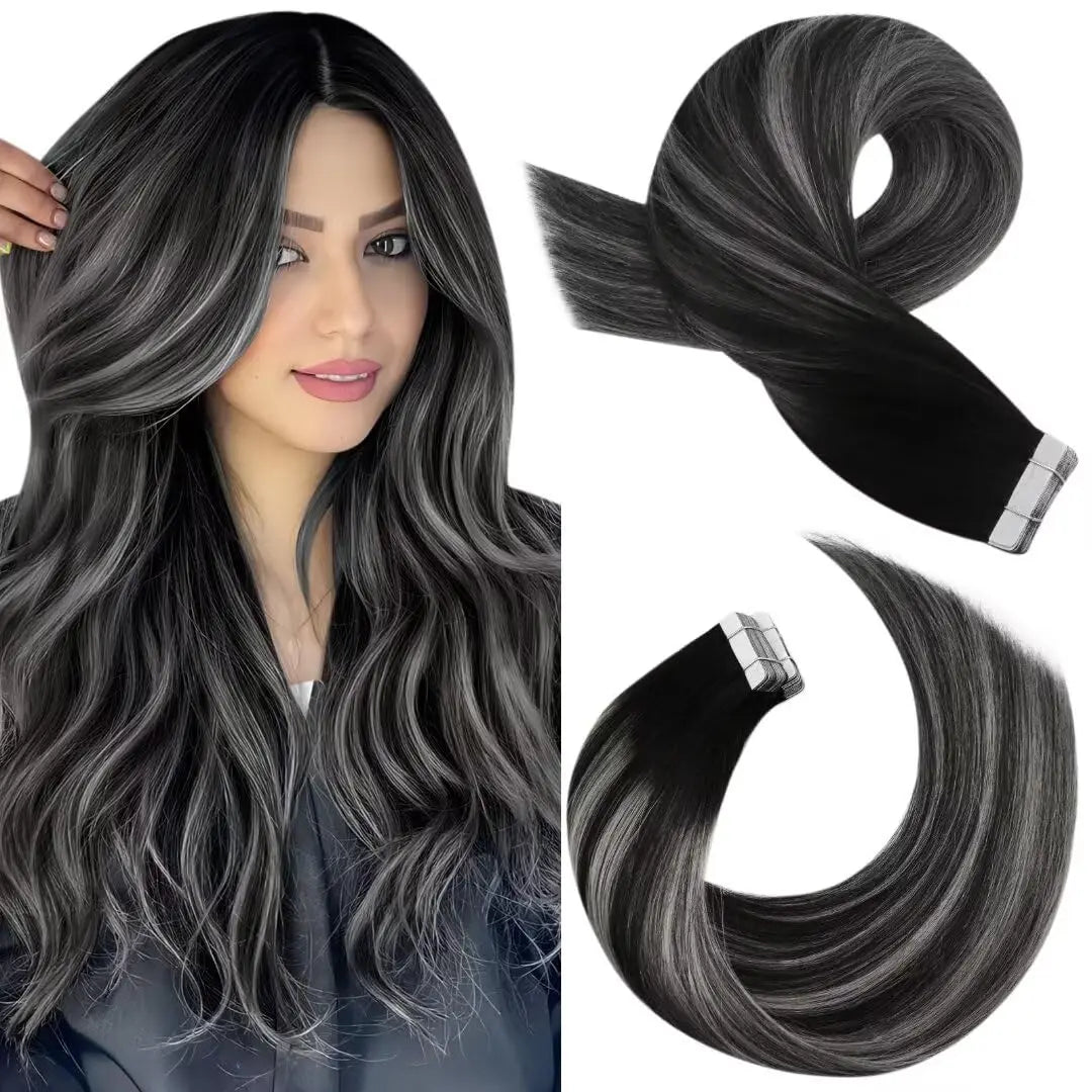 Premium Remy Human Hair Tape-In Extensions – 20 Pieces