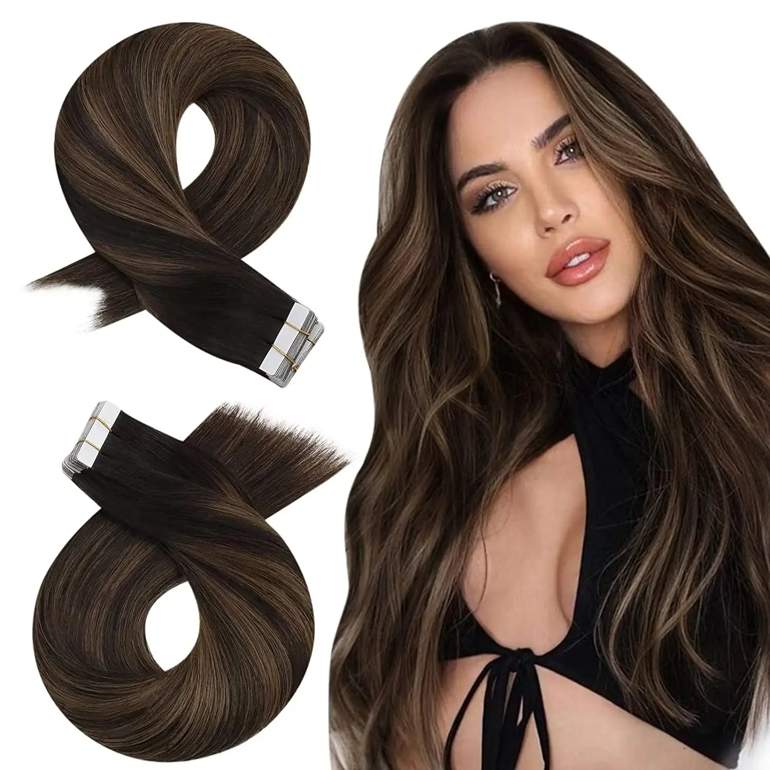 Premium Remy Human Hair Tape-In Extensions – 20 Pieces