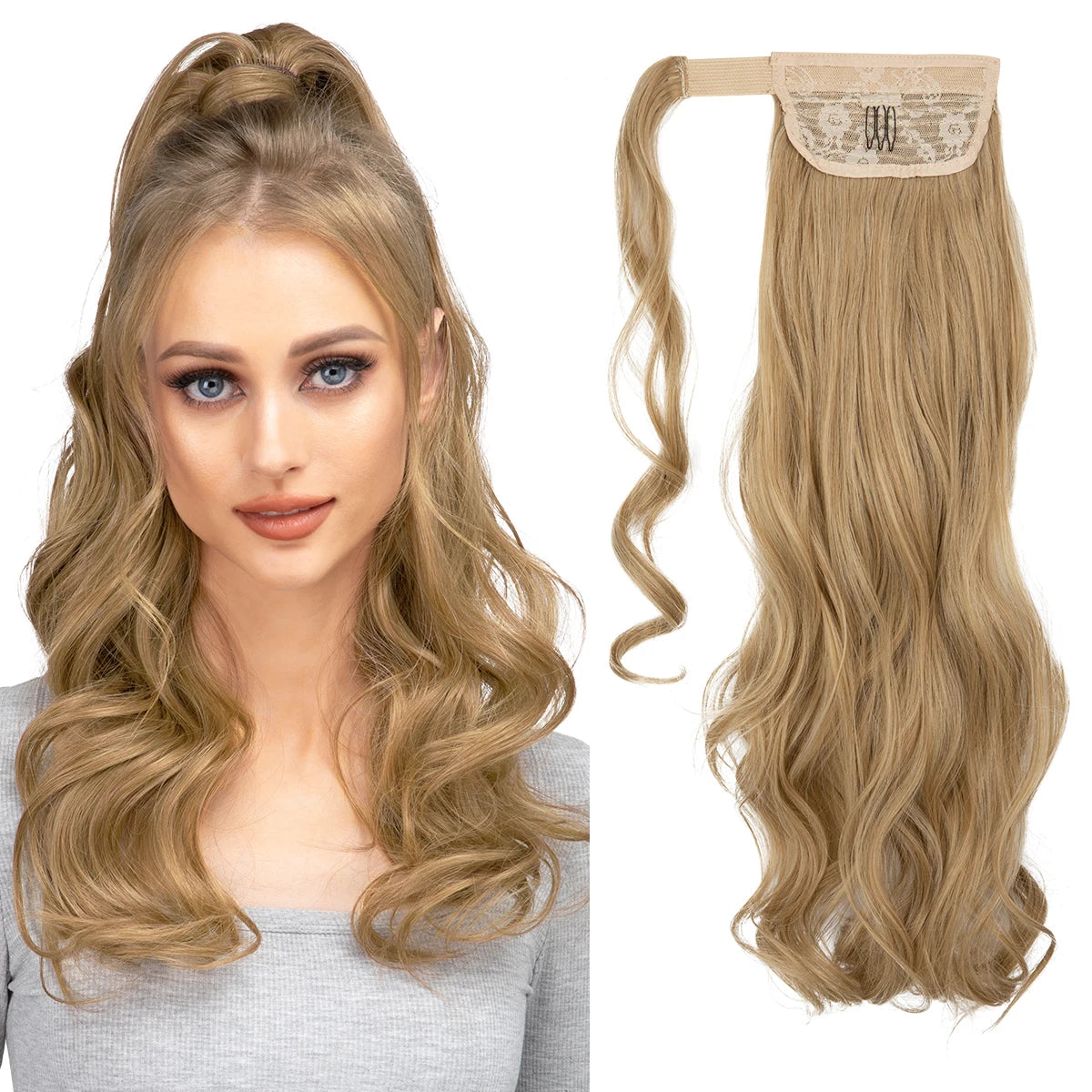 Long Wavy Ponytail – Clip-In Wrap Around Hair Extension (100g)