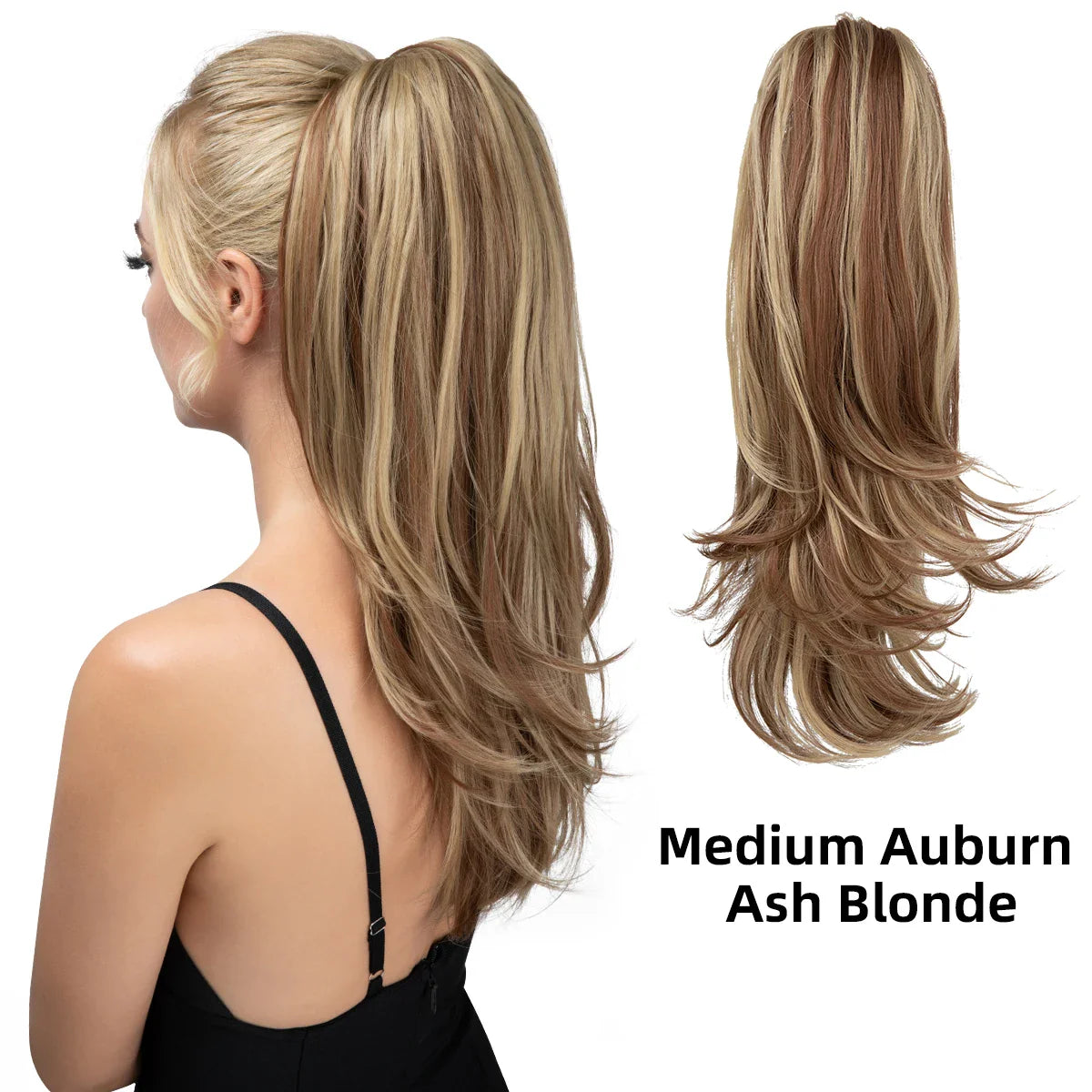 Premium Claw Clip-In Ponytail Hair Extension – Silky Straight | Heat-Resistant Synthetic Hairpiece (120g)