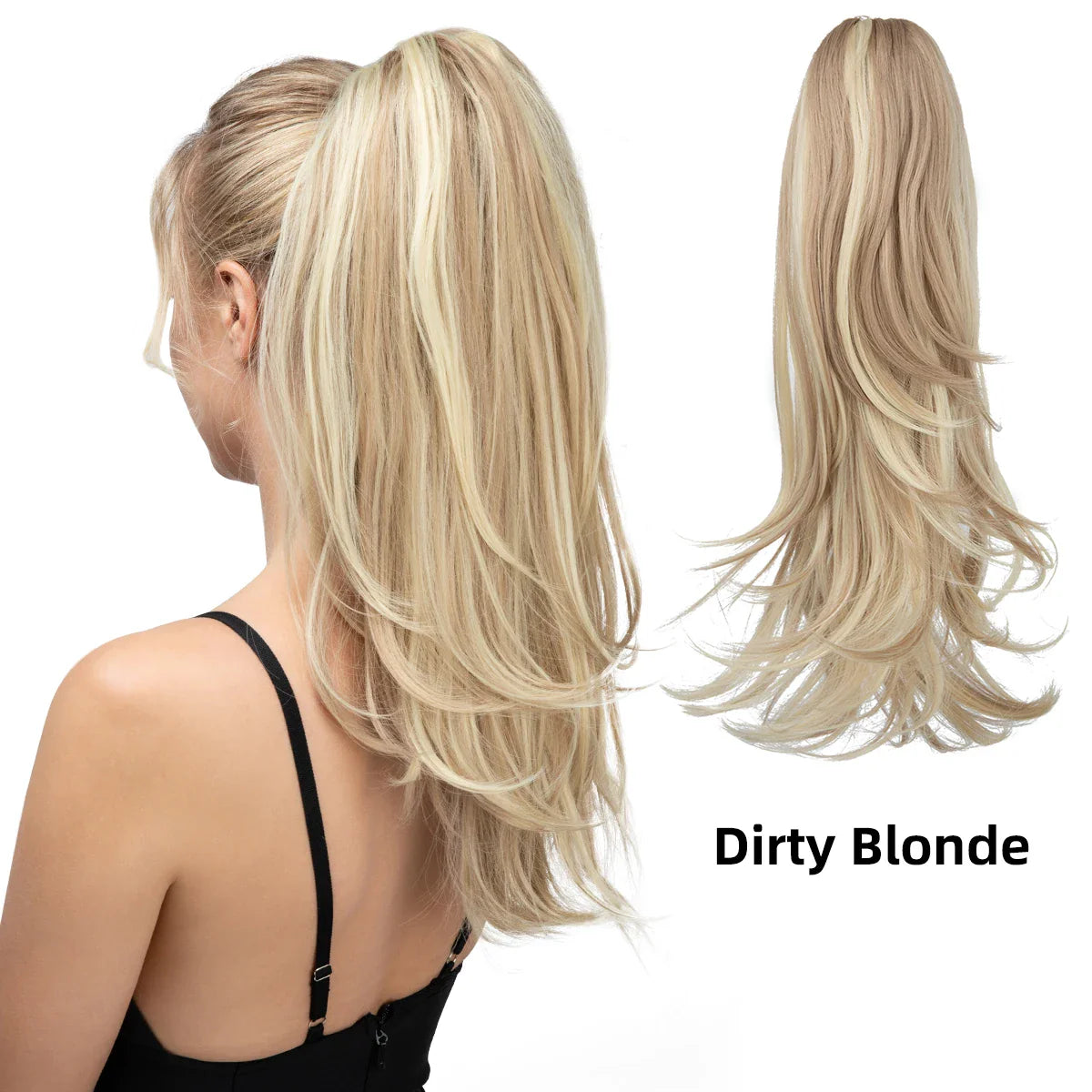 Premium Claw Clip-In Ponytail Hair Extension – Silky Straight | Heat-Resistant Synthetic Hairpiece (120g)