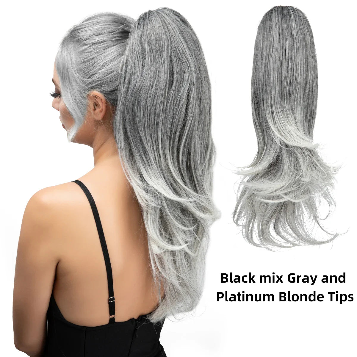 Premium Claw Clip-In Ponytail Hair Extension – Silky Straight | Heat-Resistant Synthetic Hairpiece (120g)