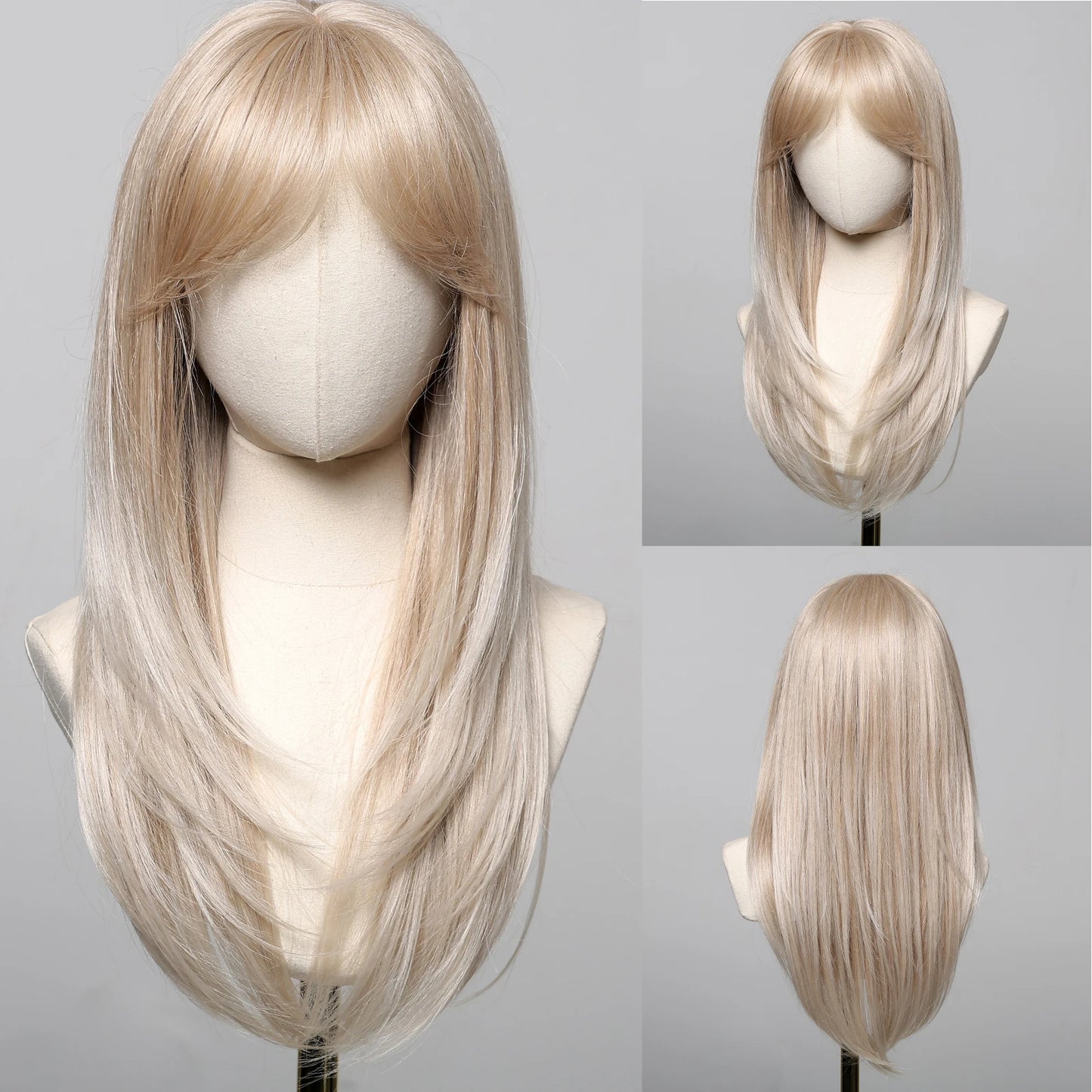 Black Long Straight Wig for Women – Heat Resistant Synthetic Daily & Cosplay Wig