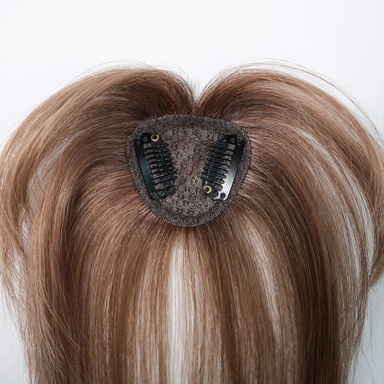 Remy Human Hair Topper with Bangs – Clip-In Silk Base Hairpiece for Thinning Hair | Silkara™