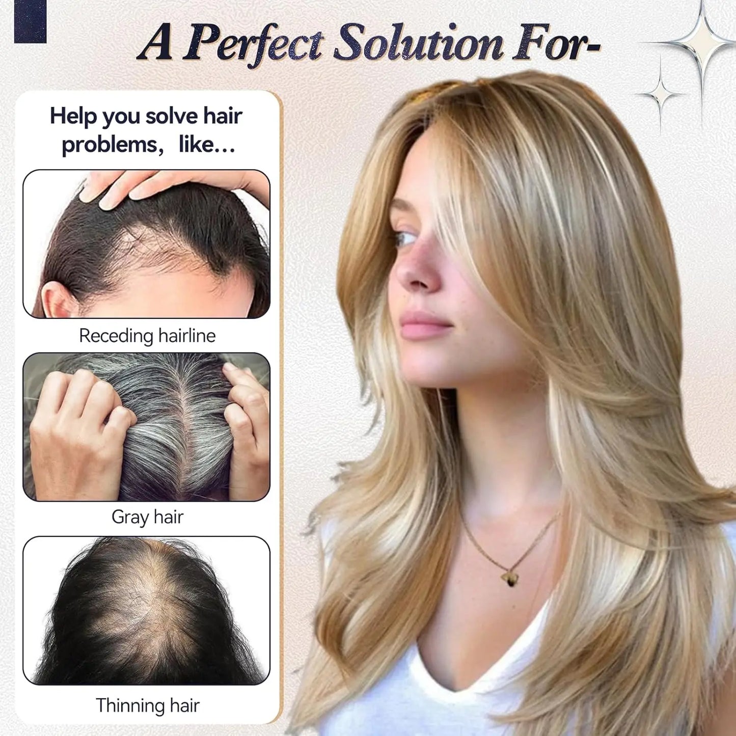 Ombre Light Brown Straight Human Hair Topper – 12” Middle Part Swiss Base