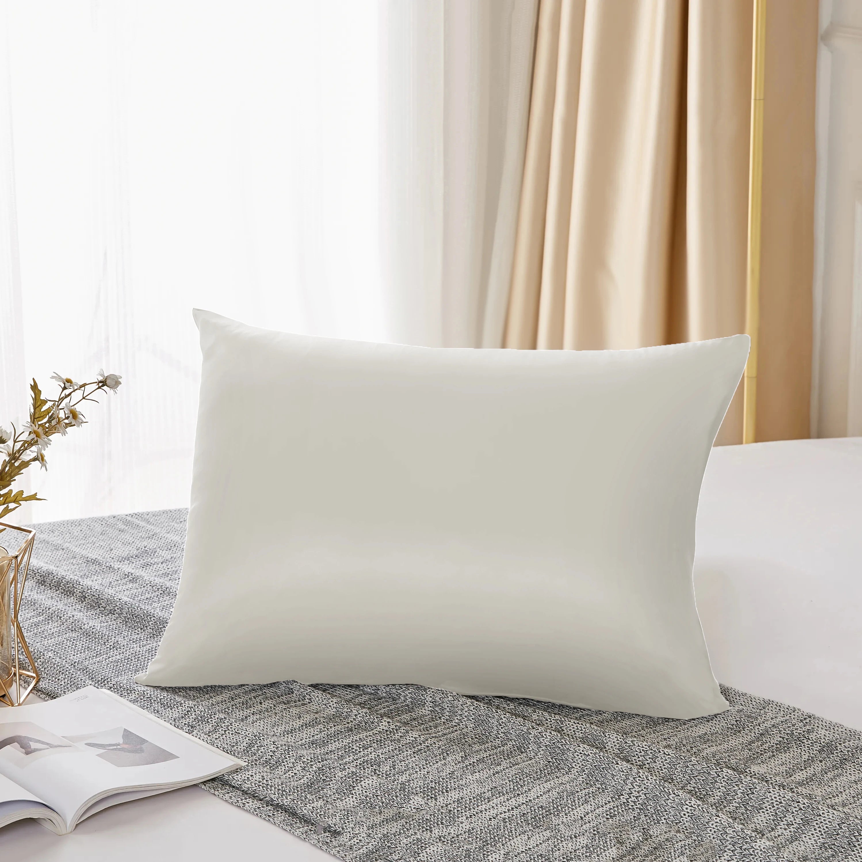 25 Momme Mulberry Silk Pillowcase – 100% Pure Silk Pillow Cover for Hair & Skin – Double-Sided 6A Grade Silk Pillowcase