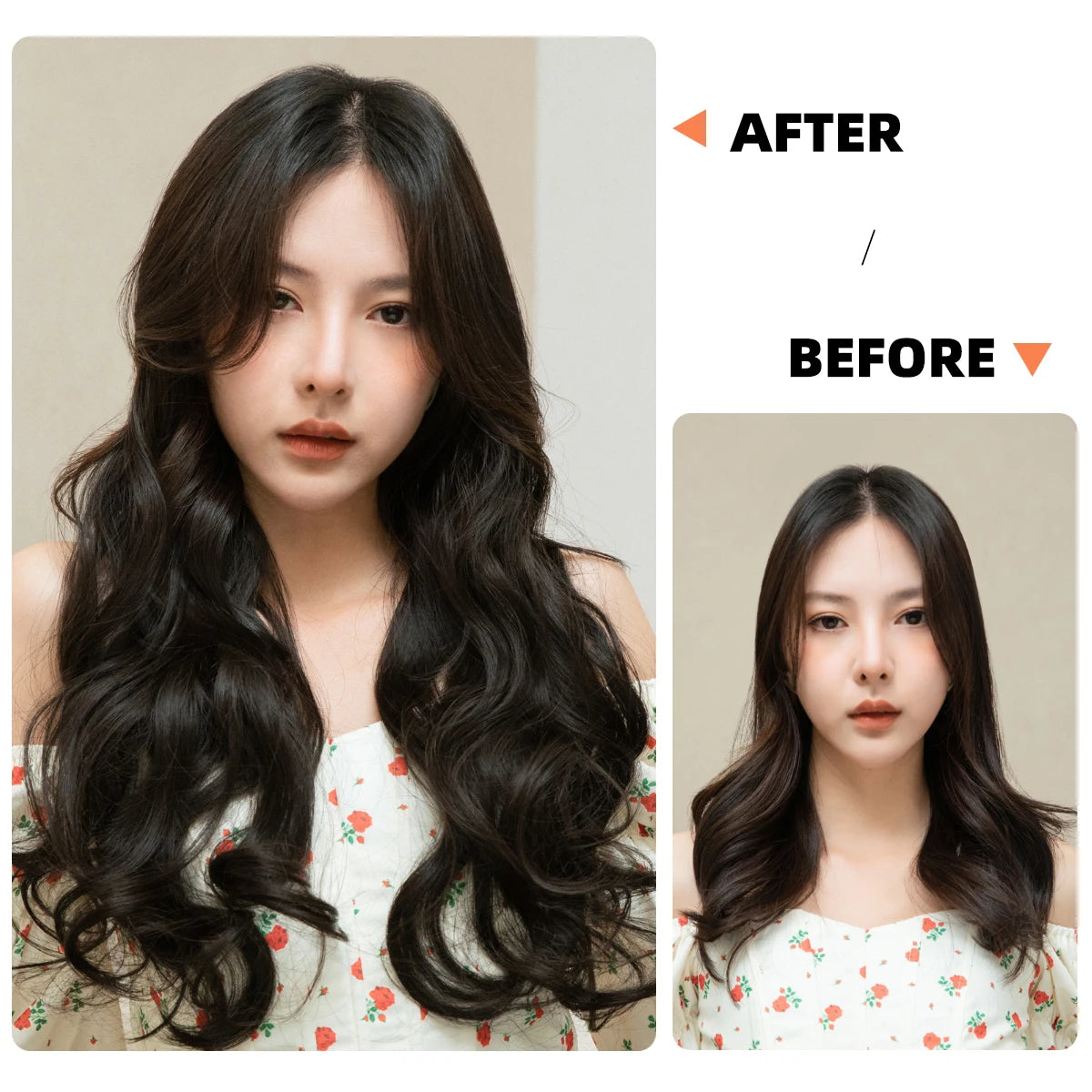3PCS Wavy Clip In Hair Extensions – Thick Synthetic Full Head Hair Extensions for Women