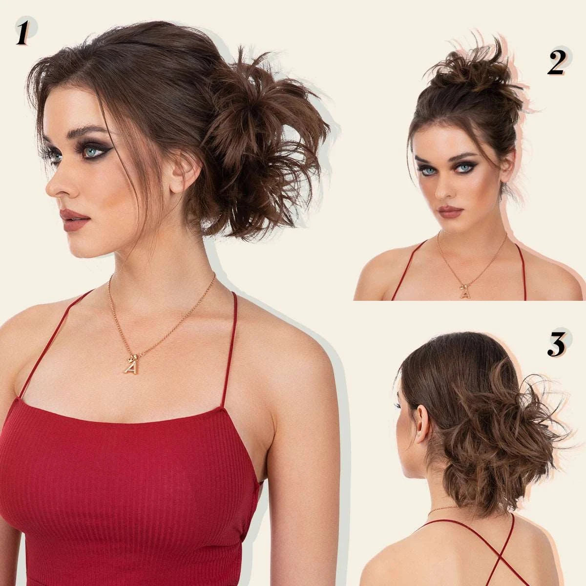 Silkara™  Messy Curly Chignon Hair Bun Extensions