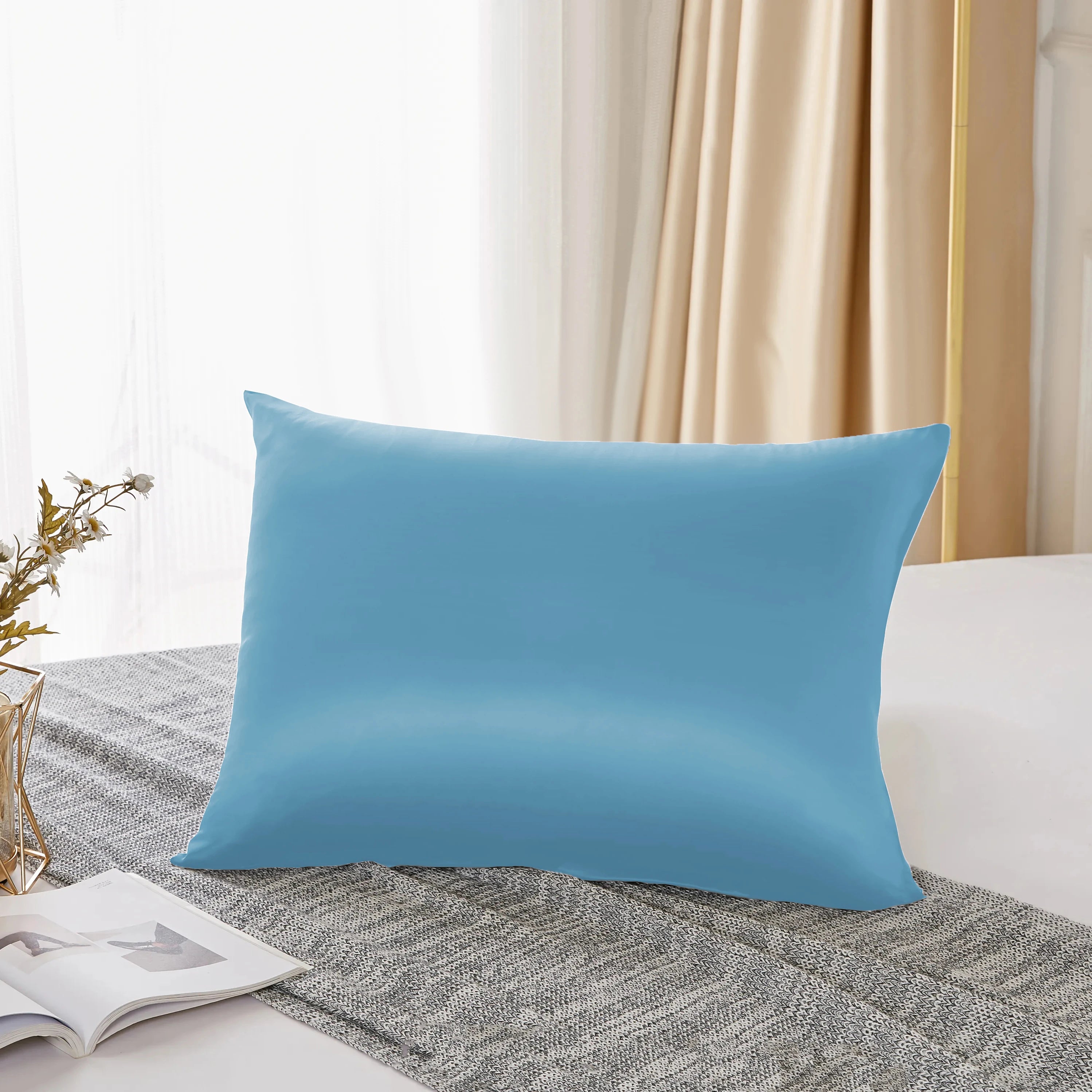 25 Momme Mulberry Silk Pillowcase – 100% Pure Silk Pillow Cover for Hair & Skin – Double-Sided 6A Grade Silk Pillowcase