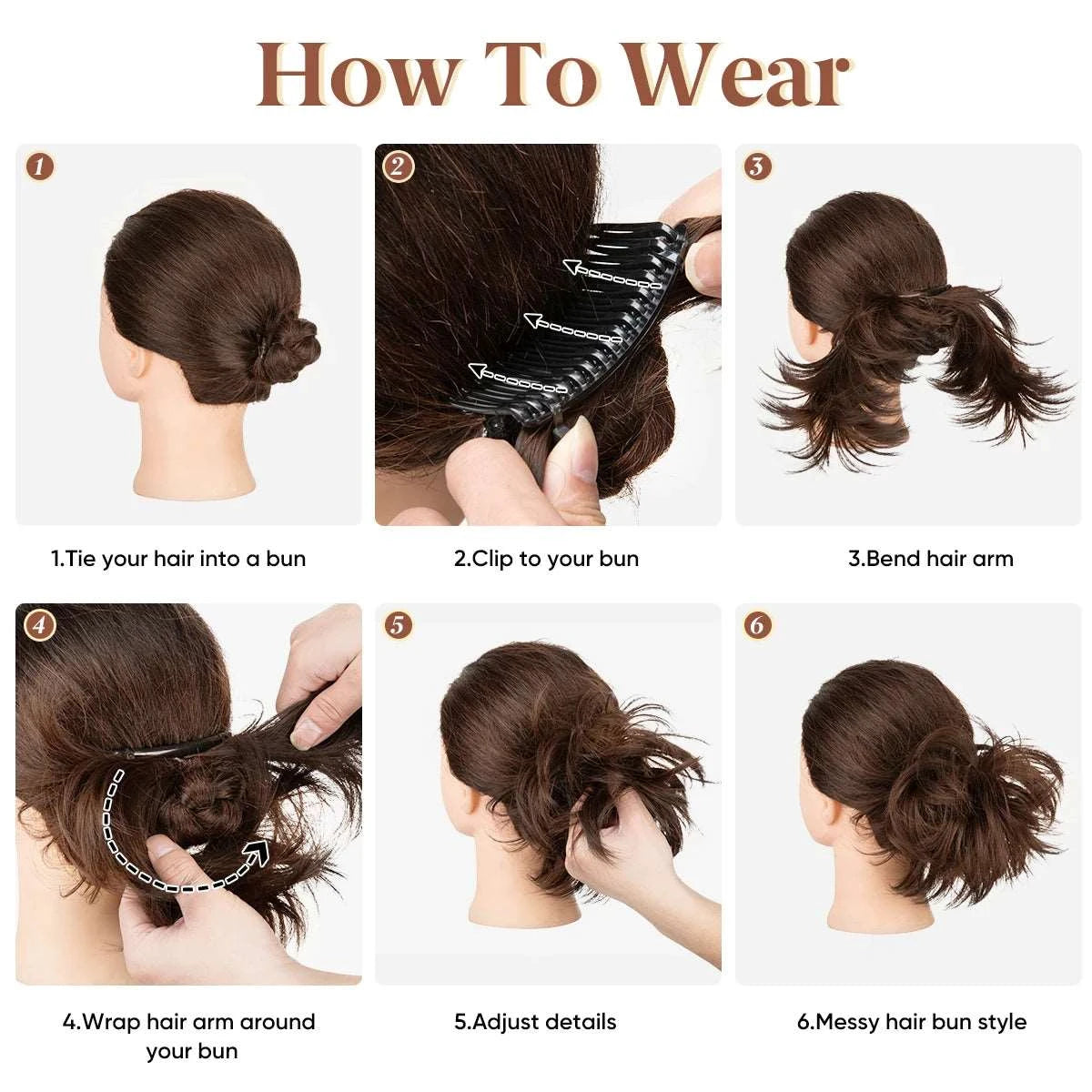 Silkara™  Messy Curly Chignon Hair Bun Extensions