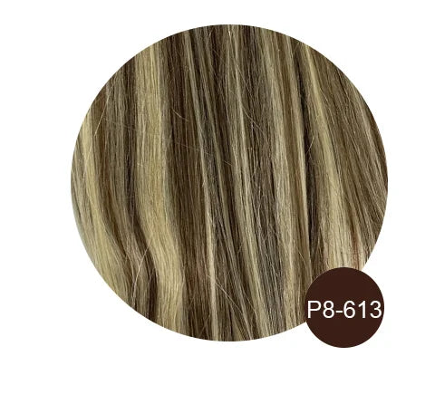 Silk Base Human Hair Topper with Bangs – 12 × 13 cm Remy Clip-In Crown Topper