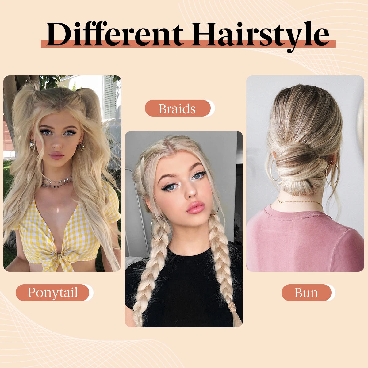 Silkara™ Hair Messy Bun Hairpiece – Curly Chignon with Elastic Band 17 inch