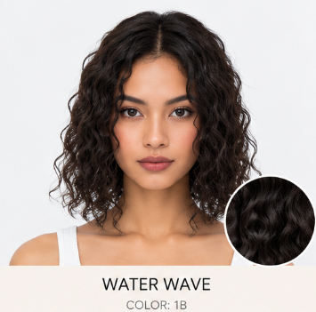 100% Human Hair – Straight & Wavy Swiss Lace Base for Natural Crown Coverage