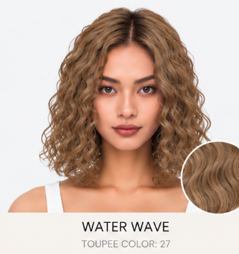 100% Human Hair – Straight & Wavy Swiss Lace Base for Natural Crown Coverage