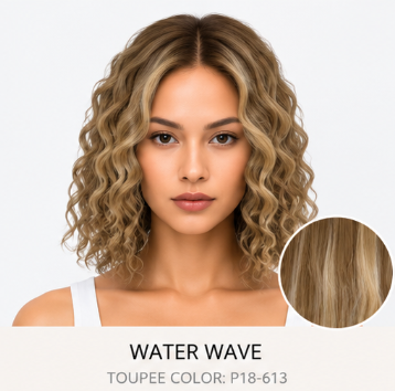 100% Human Hair – Straight & Wavy Swiss Lace Base for Natural Crown Coverage