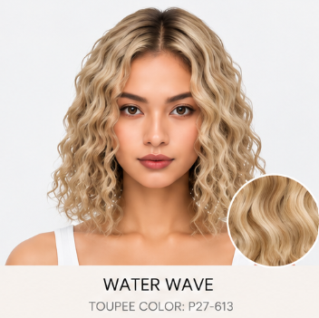100% Human Hair – Straight & Wavy Swiss Lace Base for Natural Crown Coverage