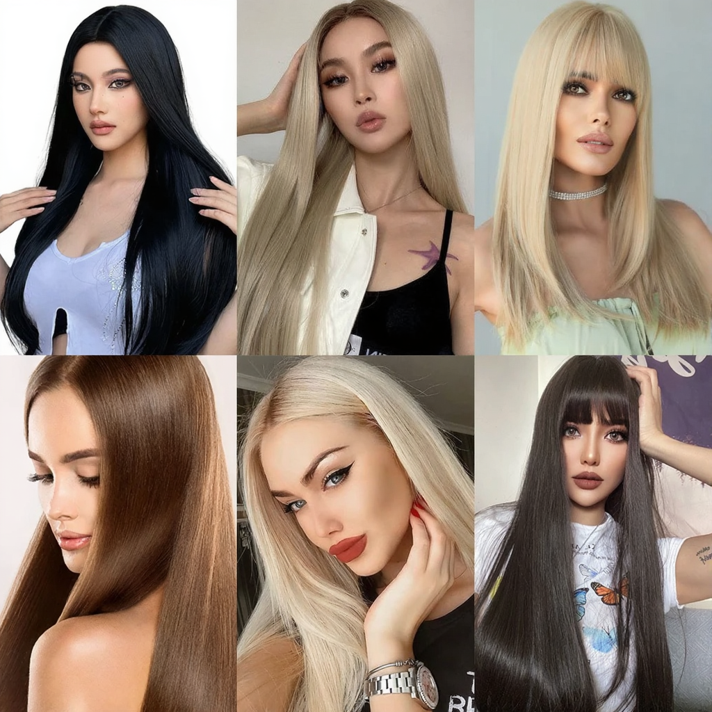 Halo Human Hair Extensions – 14–28 Inch Hidden Wire Remy Hair in Ombre Brown