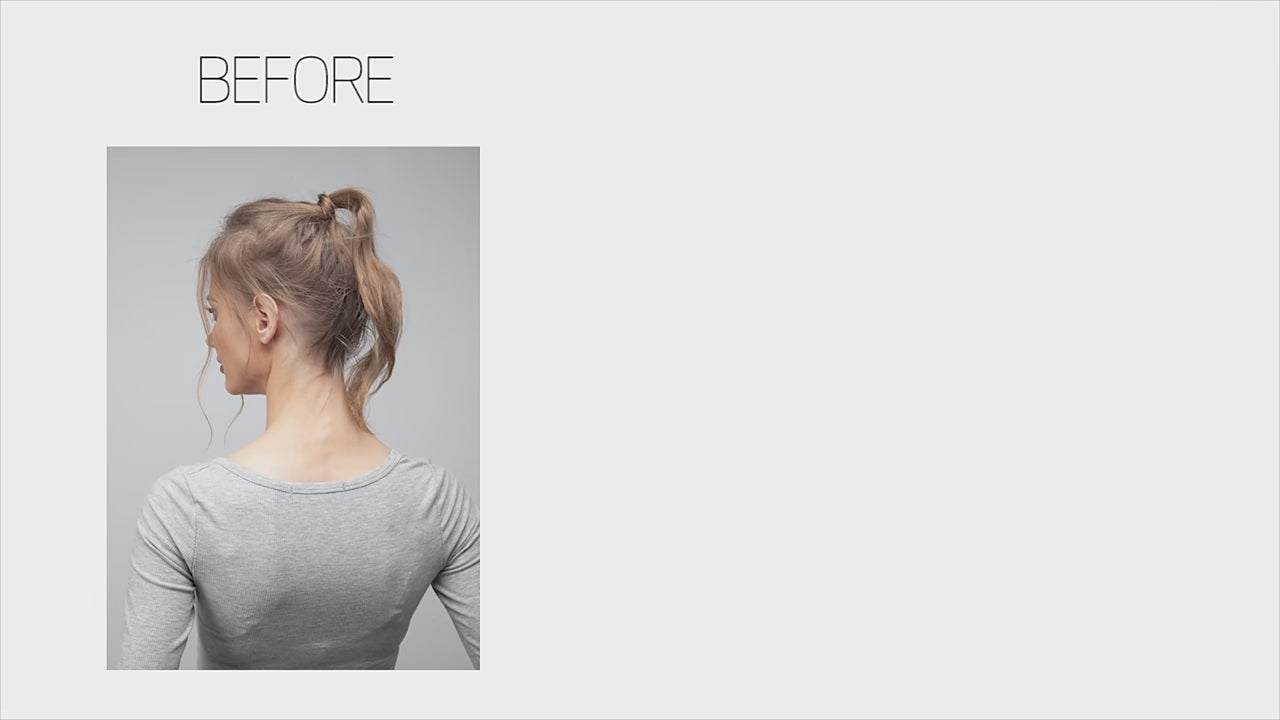 Load video: Long Curly Ponytail – Clip-In Wrap Around Hair Extension (140g)