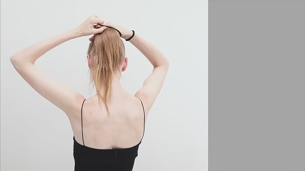 Load video: Silkara™ Hair Messy Curly Bun Star
