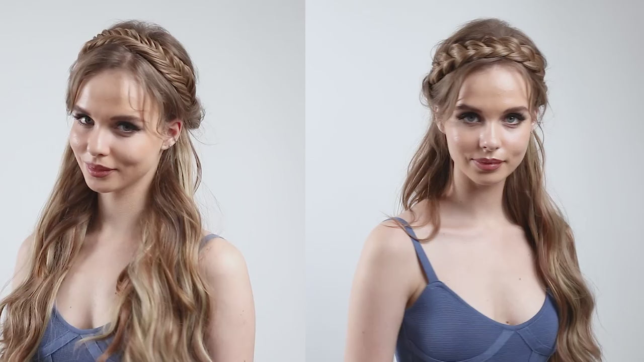 Load video: Silkara™ Headband Fishtail and Three Braids