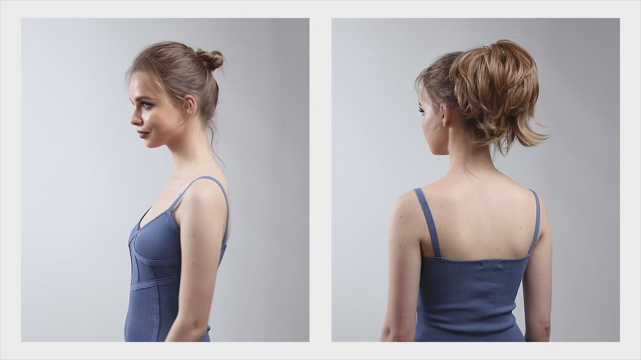 Load video: Silkara™  Claw Clip In Ponytail Hair Extensions